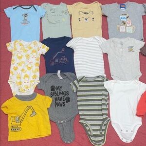 Bundle of 18 Baby Boy Shirts Size 6 Months